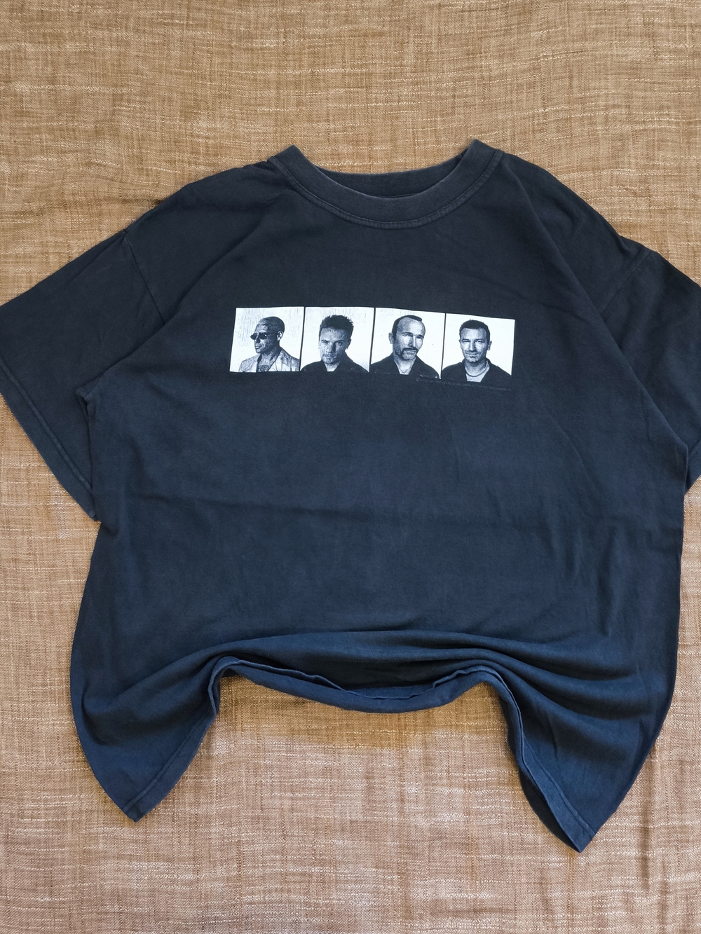 Vintage 1997 U2 PopMart Tour T-Shirt Mens XL Black PolyGram Band Tee 90s Rock